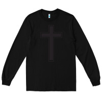 Black Cross Long Sleeve Tee - linhVisuals