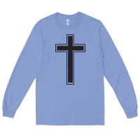 Colony Blue Cross Long Sleeve Tee - linhVisuals