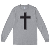 Heather Grey Cross Long Sleeve Tee - linhVisuals