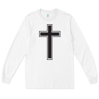 White Cross Long Sleeve Tee - linhVisuals