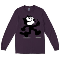 Plum felix the black cat music Long Sleeve Tee - linhVisuals