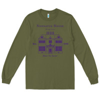 Army Green nonnatus house  blue ink Long Sleeve Tee - linhVisuals