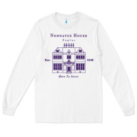 White nonnatus house  blue ink Long Sleeve Tee - linhVisuals