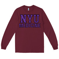 Burgundy nyu medicine Long Sleeve Tee - linhVisuals