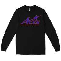 Black evansville purple aces Long Sleeve Tee - linhVisuals
