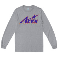 Heather Grey evansville purple aces Long Sleeve Tee - linhVisuals
