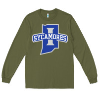 Army Green indiana state sycamores Long Sleeve Tee - linhVisuals