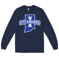 Navy indiana state sycamores Long Sleeve Tee - linhVisuals