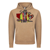 Vintage Coffee softball vibes Vintage Hoodie - SublimationCraftShop