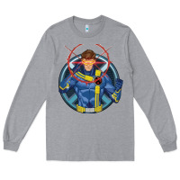 Heather Grey cyclops 2 Long Sleeve Tee - linhVisuals