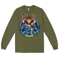 Army Green cyclops 2 Long Sleeve Tee - linhVisuals