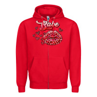 Red babe with kiss Zipper Hoodie - RanaPortraitStore