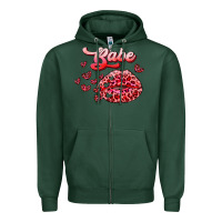 Sports Green babe with kiss Zipper Hoodie - RanaPortraitStore