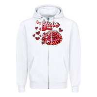 White babe with kiss Zipper Hoodie - RanaPortraitStore