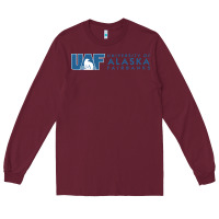 Burgundy University of Alaska Fairbanks Long Sleeve Tee - linhVisuals