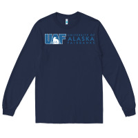 Navy University of Alaska Fairbanks Long Sleeve Tee - linhVisuals