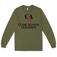Army Green Clark Atlanta University Long Sleeve Tee - linhVisuals