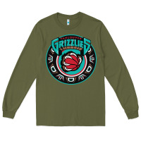 Army Green vancouver grizzlie retro Long Sleeve Tee - linhVisuals