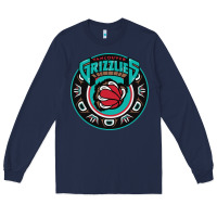 Navy vancouver grizzlie retro Long Sleeve Tee - linhVisuals