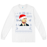 White vladimir putin merry christmas Long Sleeve Tee - linhVisuals