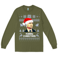 Army Green vladimir putin merry christmas Long Sleeve Tee - linhVisuals
