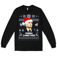 Black vladimir putin merry christmas Long Sleeve Tee - linhVisuals