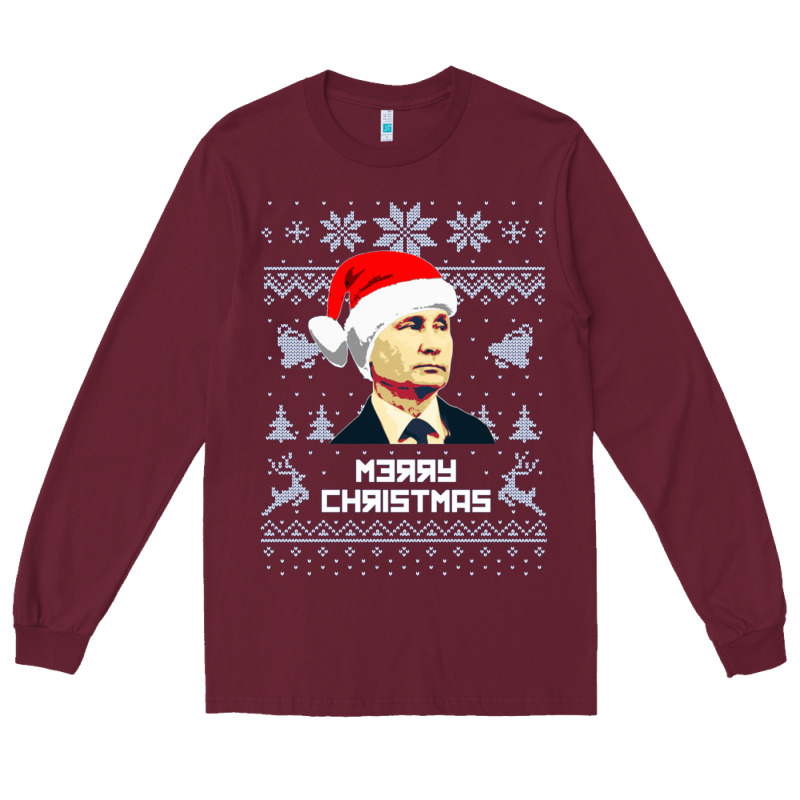 Vladimir Putin Merry Christmas Long Sleeve Tee by linhVisuals | Teevron