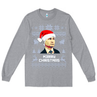 Heather Grey vladimir putin merry christmas Long Sleeve Tee - linhVisuals