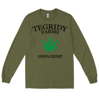 Army Green tegridy farms Long Sleeve Tee - linhVisuals