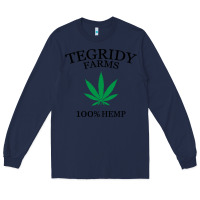 Navy tegridy farms Long Sleeve Tee - linhVisuals