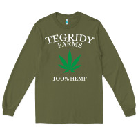Army Green tegridy farms Long Sleeve Tee - linhVisuals