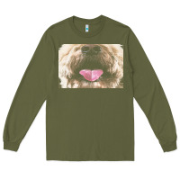 Army Green labradoodle t  shirtfunny labradoodle face mask funny dog mouth t  shi Long Sleeve Tee - linhVisuals