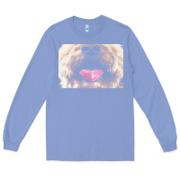 Colony Blue labradoodle t  shirtfunny labradoodle face mask funny dog mouth t  shi Long Sleeve Tee - linhVisuals