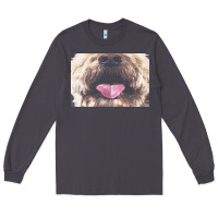 Smoke labradoodle t  shirtfunny labradoodle face mask funny dog mouth t  shi Long Sleeve Tee - linhVisuals
