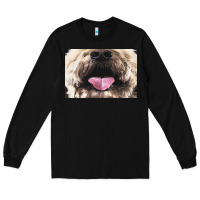 Black labradoodle t  shirtfunny labradoodle face mask funny dog mouth t  shi Long Sleeve Tee - linhVisuals