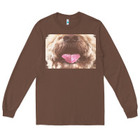 Chestnut labradoodle t  shirtfunny labradoodle face mask funny dog mouth t  shi Long Sleeve Tee - linhVisuals