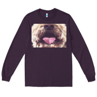 Plum labradoodle t  shirtfunny labradoodle face mask funny dog mouth t  shi Long Sleeve Tee - linhVisuals