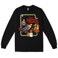 Black let's summon demons Long Sleeve Tee - linhVisuals