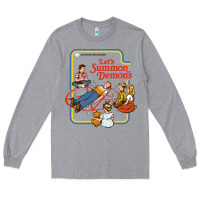 Heather Grey let's summon demons Long Sleeve Tee - linhVisuals