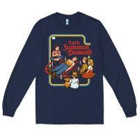 Navy let's summon demons Long Sleeve Tee - linhVisuals
