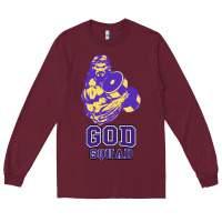 Burgundy kelvins god squad strong Long Sleeve Tee - linhVisuals