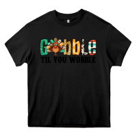 Black gobble til you wobble thanksgiving turkey Heavy Core Tee - Jasminsmagicworld