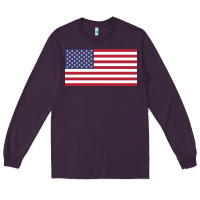 Plum american flag Long Sleeve Tee - linhVisuals
