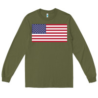 Army Green american flag Long Sleeve Tee - linhVisuals