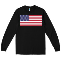 Black american flag Long Sleeve Tee - linhVisuals