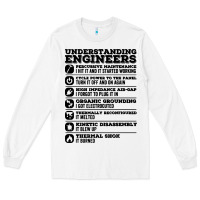 White understanding engineers funny Long Sleeve Tee - linhVisuals