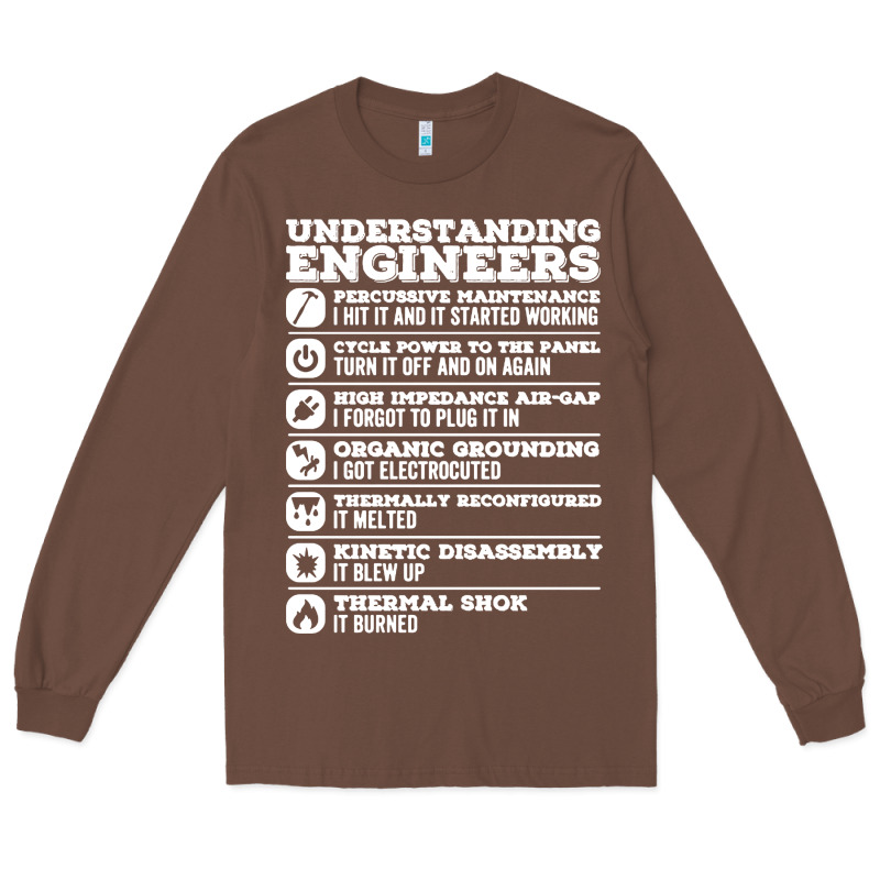 Understanding Engineers Funny Long Sleeve Tee by linhVisuals | Teevron