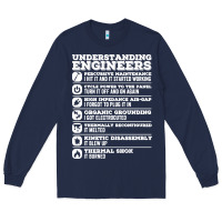 Navy understanding engineers funny Long Sleeve Tee - linhVisuals