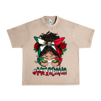 French Oak mexicana messy bun mama Urban Heavy Tee - BundleAndBundleShop
