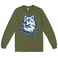 Army Green HUSKIES Long Sleeve Tee - linhVisuals